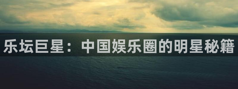 优游国际官网首页：乐坛巨星：中国娱乐圈的明星秘籍